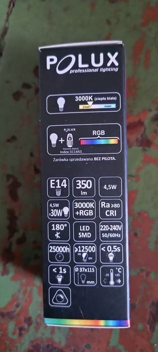 Żarówka LED kolory