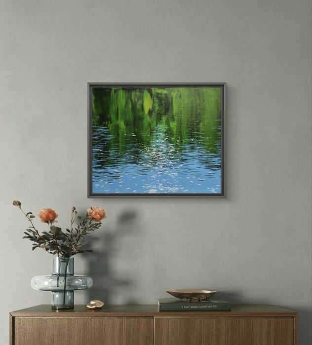 Tomek Mistak, Światło 26.04, akryl na płótnie, 40x50cm w ramie.