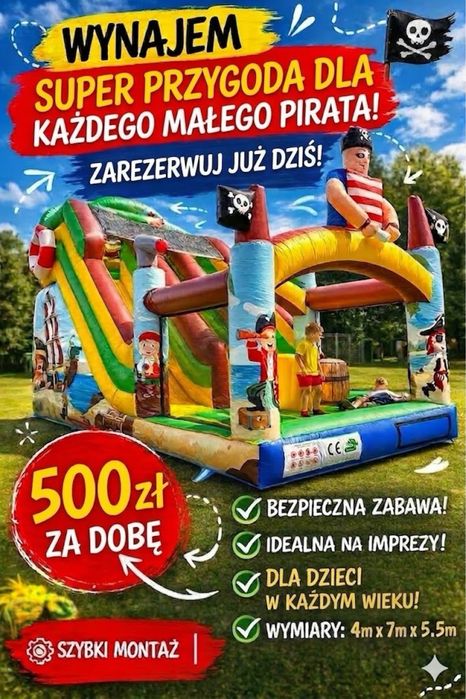 Dmuchańce wynajem zjeżdżalnie dla dzieci