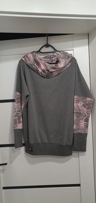 Piękna bluza dresowa z printem, monstera