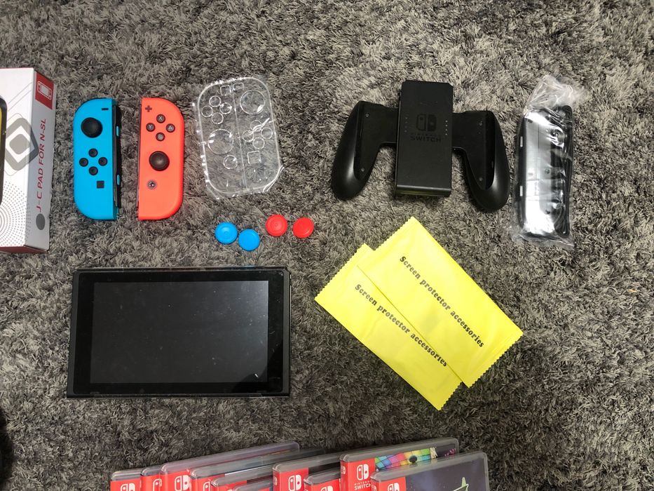 Nintendo Switch V2 + Jogos e Acessórios