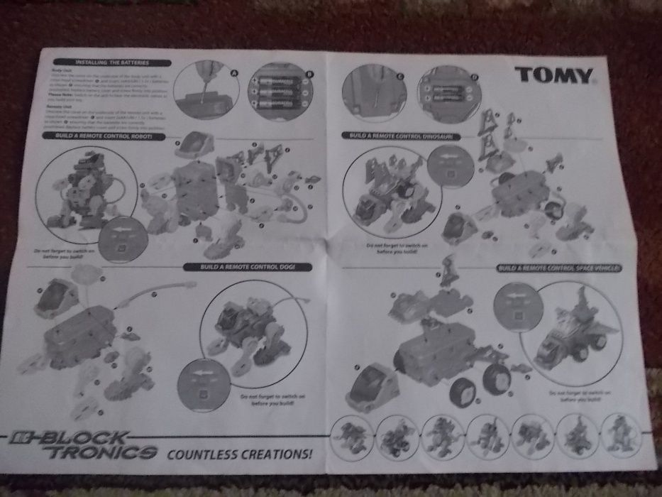 Robot TOMY zdalnie sterowany dzieci od lat 4, RC block tronics
