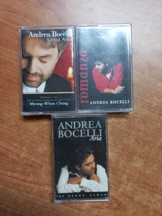 3x cassetes andrea bocelli