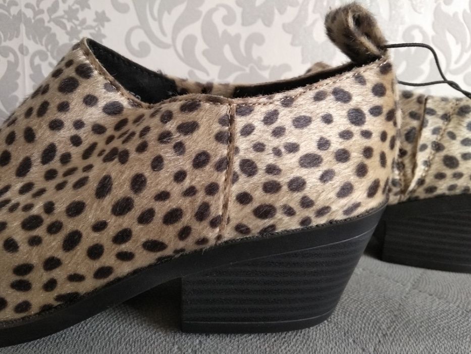 Zamszowe botki NOWE panterka H&M roz. 38/24,5 cm