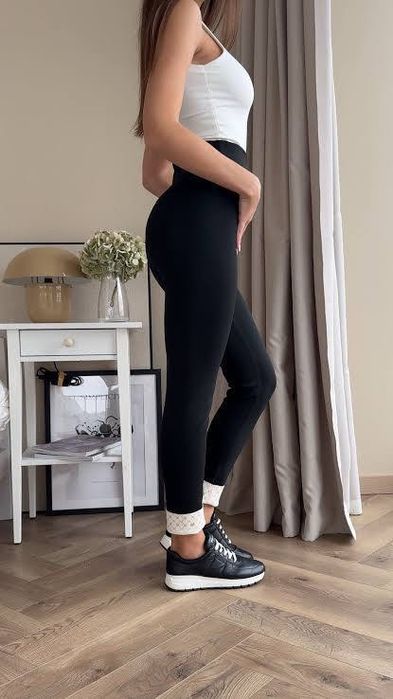 Лосіни легінси утеплені на білому хутрі