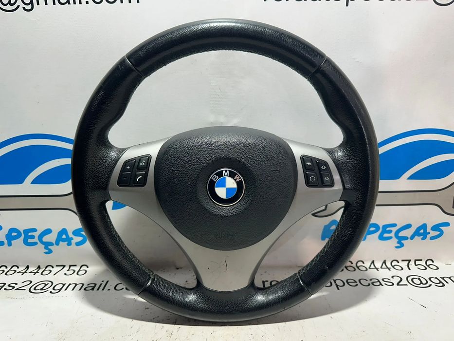 Volante Completo Pele Original Multifunções Comandos BMW Serie 1 3 X1