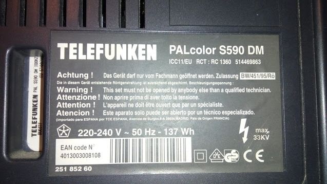 Телевізор Telefunken PALcolor S590 DM