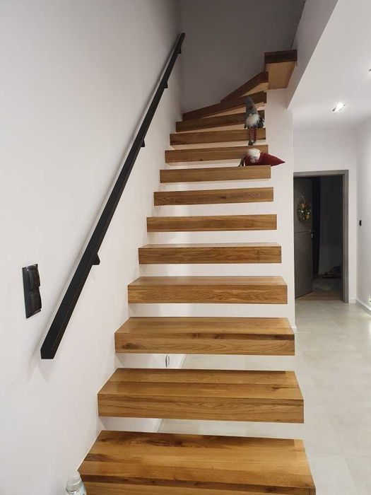 Stopnie półkowe dębowe dąb 90x30x10 schody wspornikowe