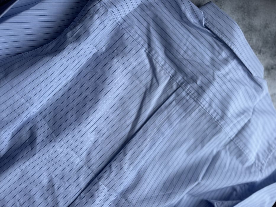 Бавовняна сорочка (у смужку) Uniqlo блакитна, розмір XS