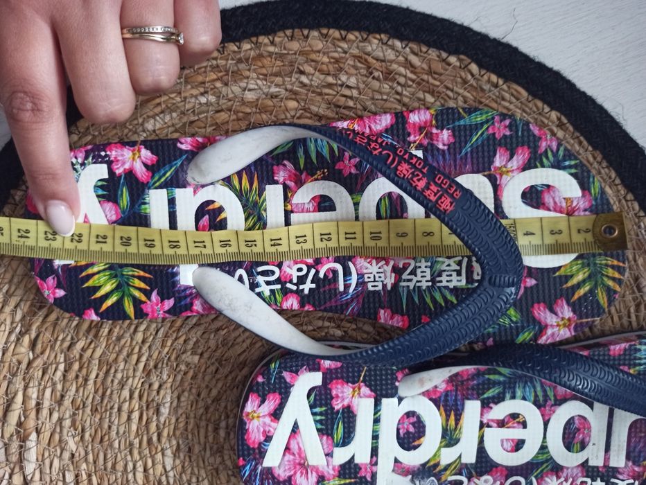 Japonki klapki superdry 36/37 lato kwiaty