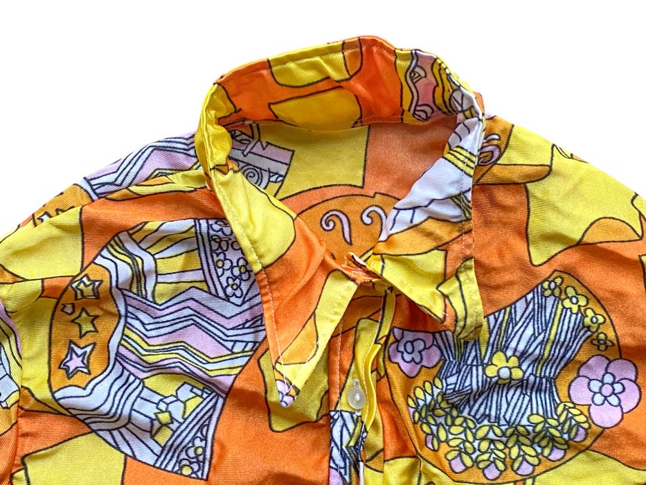 вінтаж яскрава блузка 1970’s