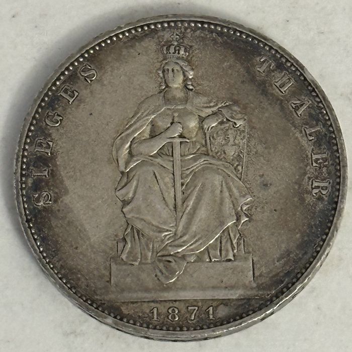 1 талер 1871 року. Срібло