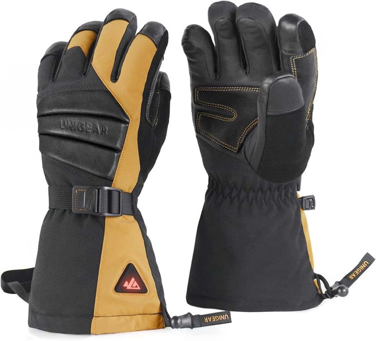 BRAK AKU! Unigear: Podgrzewane Rękawice Narciarskie USB - Wodoodporne