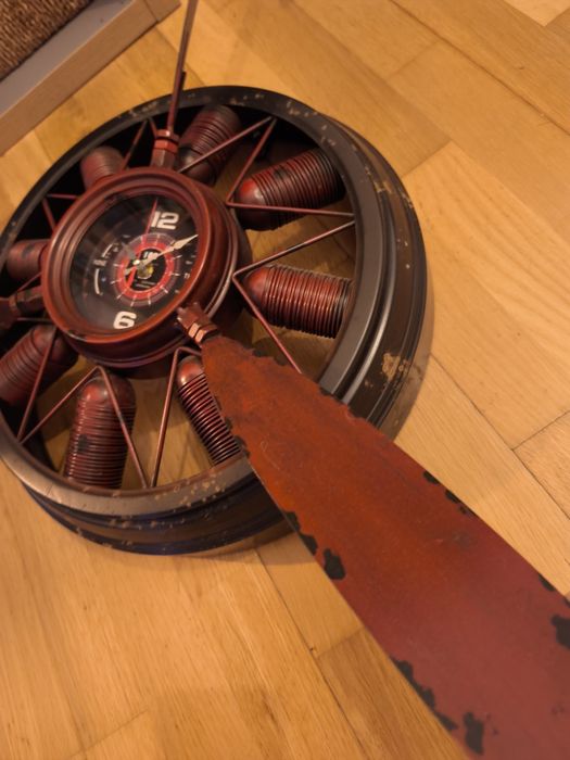 Relógio de parede estilo hélice de avião