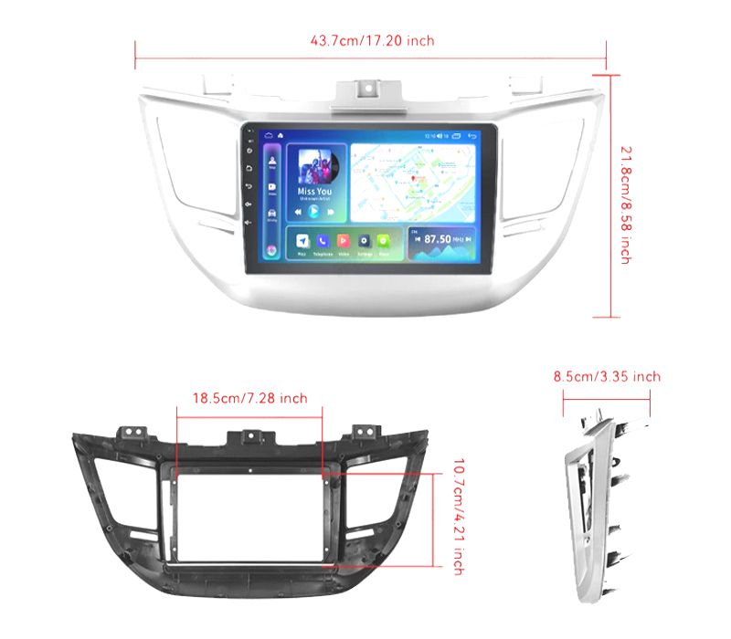 RÁDIO GPS ANDROID 13 HYUNDAI TUCSON 15-18