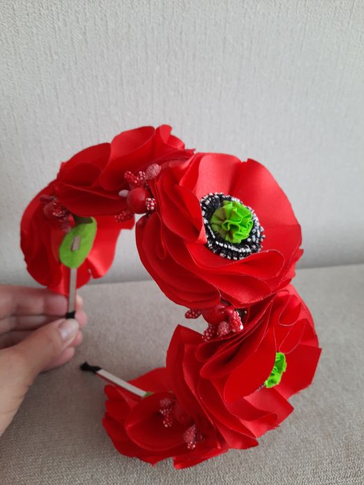 Ободок обруч  вінок в українському та  патріотичному стилі