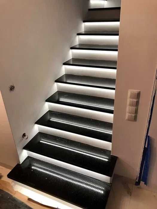 Granit Black Galaxy, czarny, kamień naturalny, płytki, stopnie, blaty