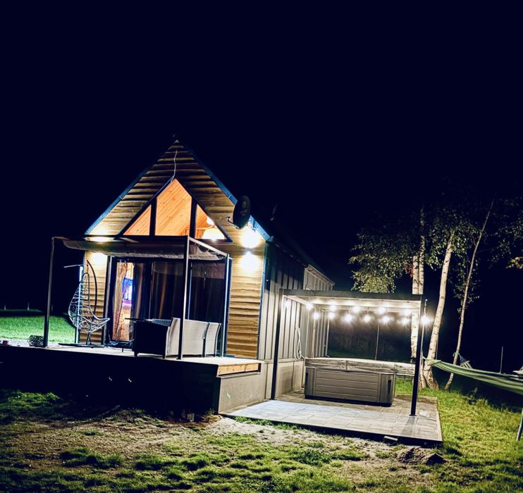 Domek z jacuzzi nad Jeziorem Złotnickim Karłowice