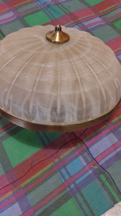 Candeeiro de Tecto Clássico em Vidro