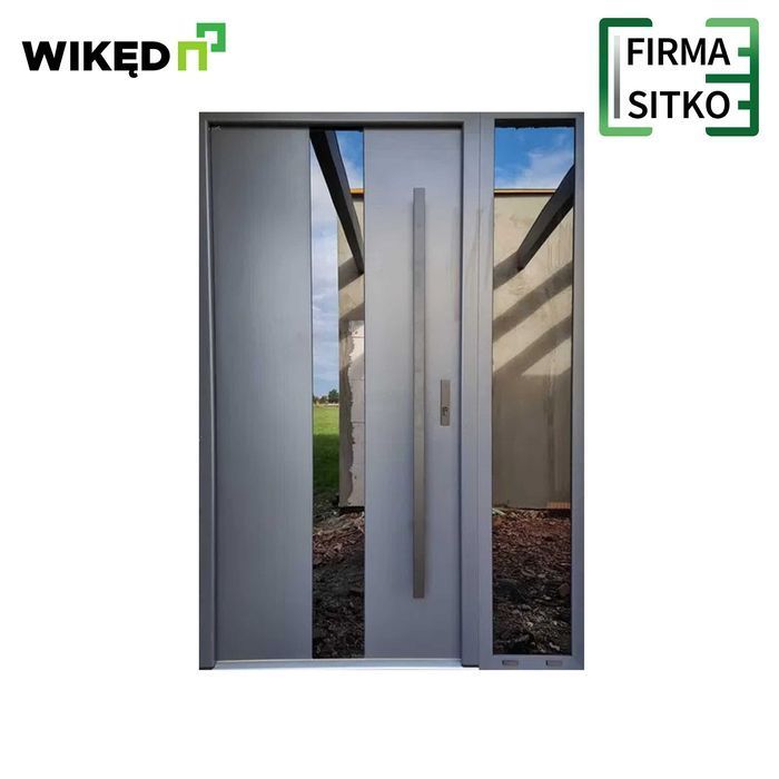 Drzwi Zewnętrzne WIKĘD Optimum Termo 76mm GD04 z Naświetlem i montażem