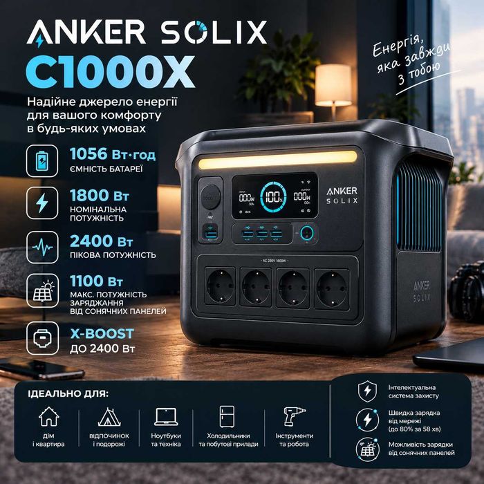 Зарядна станція Anker SOLIX C1000X Gen 2