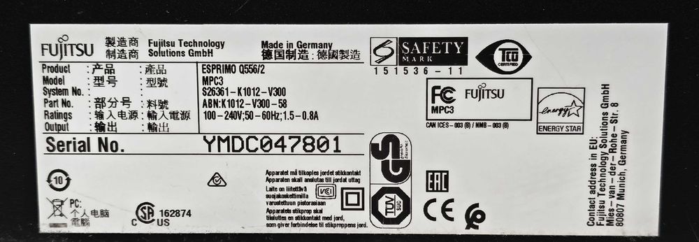 Комп'ютери Fujitsu Esprimo Q556 Mini i5-6500t 8Gb DDR4 SSD 120Gb (є кілкьість) + Гарантія 12 міс