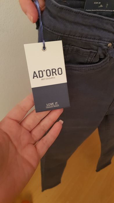 Calças de ganga azul high- waist