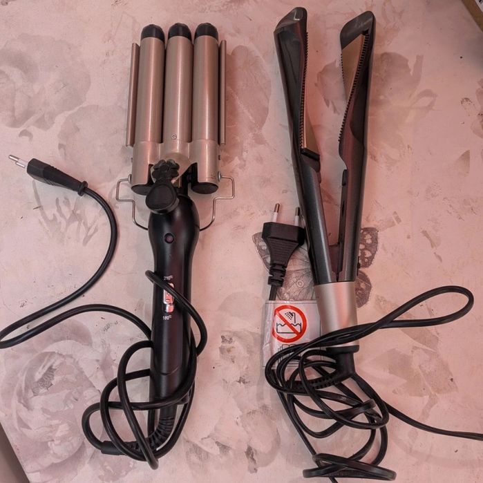 2X Modelador Triondas (Tipo BaByliss PRO)/Prancha Twist 2 em 1 (Tipo Remington S6606