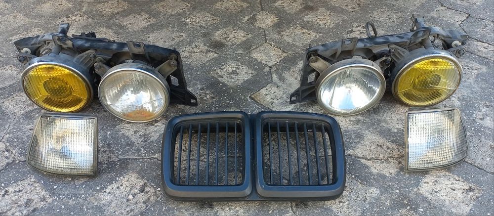 Bmw 735iL E32 Óticas Dianteiras com Piscas e Grelha