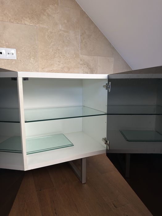 Komoda / szafka rtv - calligaris czarno biała połysk