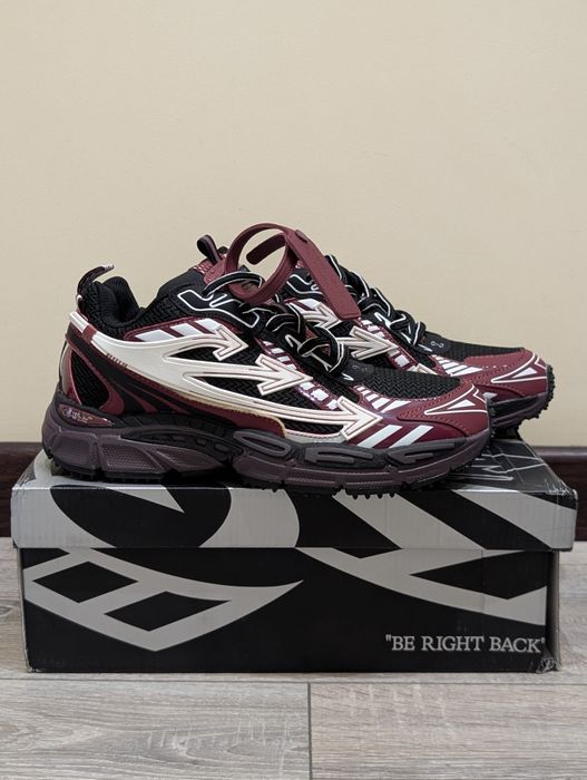 Кросівки бордові Off White Be Right Back 41 42 43 44