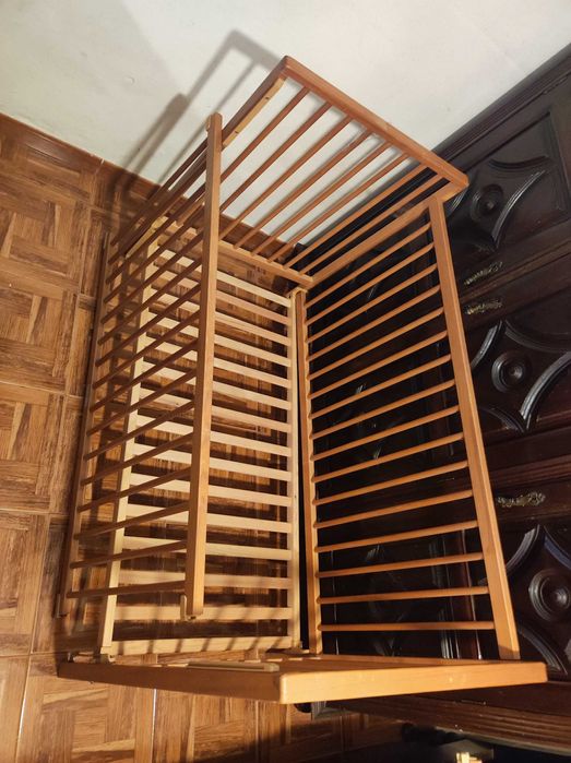 Berço de madeira Zyppy, ajustável para bebé