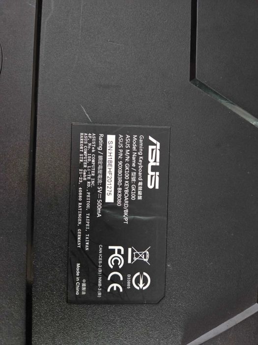 Teclado Gamer ASUS GK100 Gaming Keyboard
