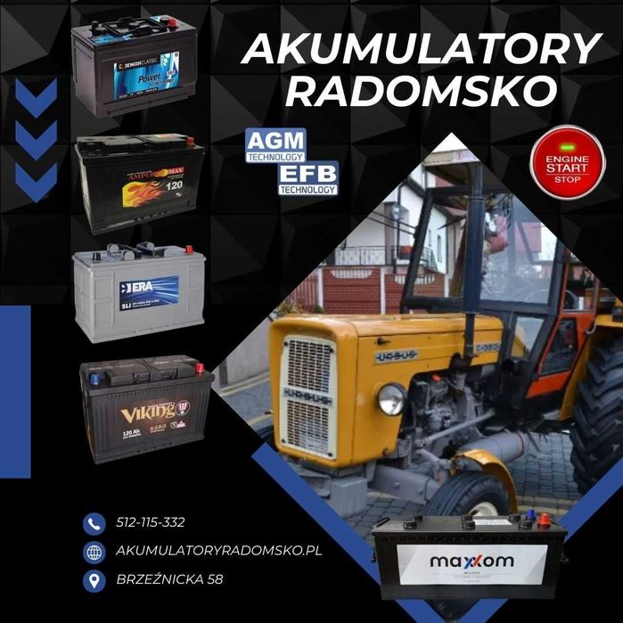 Akumulator ECO-FORCE Cargo 180Ah/1050A TRUCK L+ Sklep Akumulatory Radomsko ul. Brzeźnicka 58