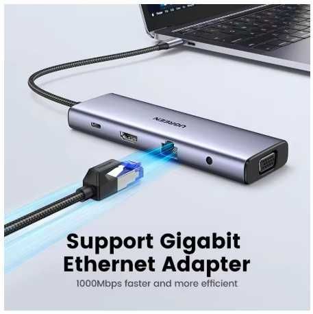 Багатофункціональний адаптер USB-C 10 в 1 Ugreen