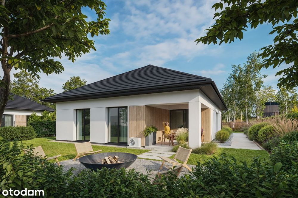 Nowy dom parterowy 112 m² – 2 sypialnie – spokojna, zdrojowa okolica