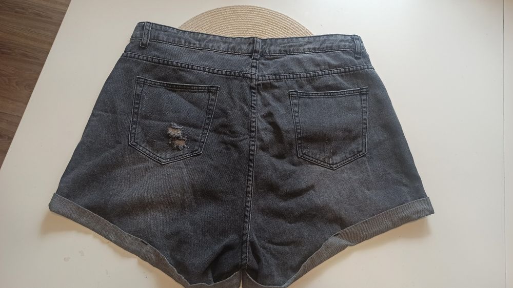 Krótkie jeansowe szorty 42/44 wysoki stan