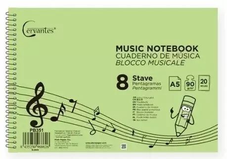 Zeszyt do nut A5 MP 20 kartek. MP