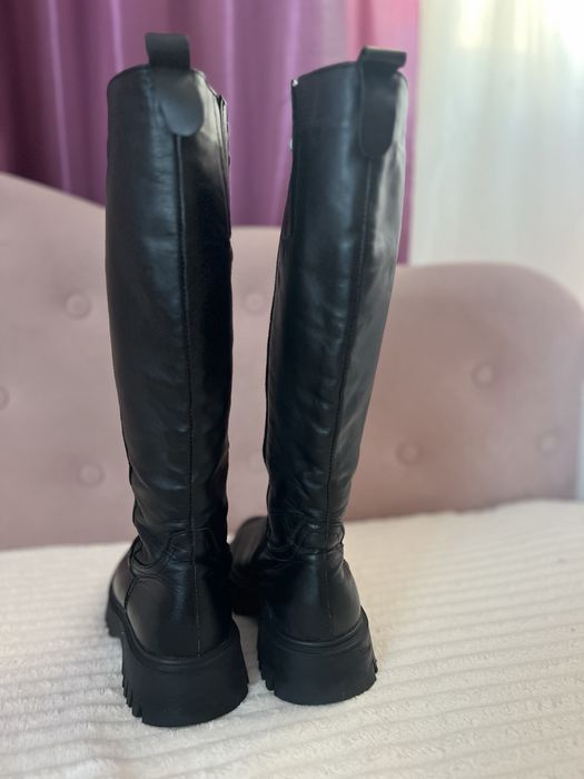 Зимові чоботи з натуральної шкіри, розмір 37