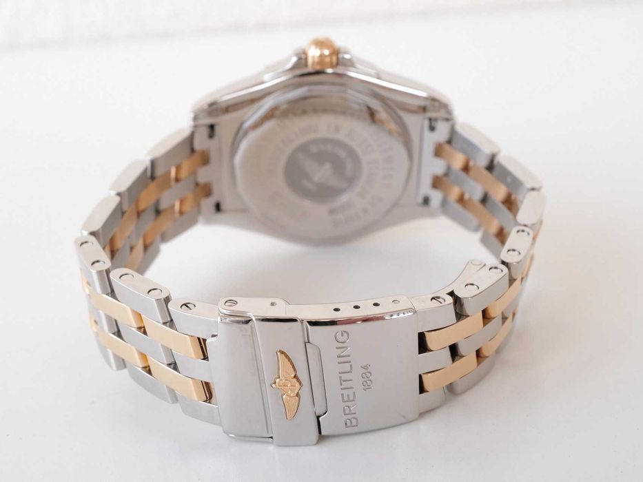 Breitling Galactic 41 Cockpit Big Date Steel 18K Rose Gold White Dial
