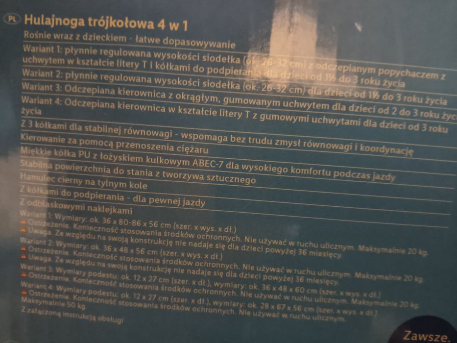 Rowerek 4w1 hulajnoga scooter