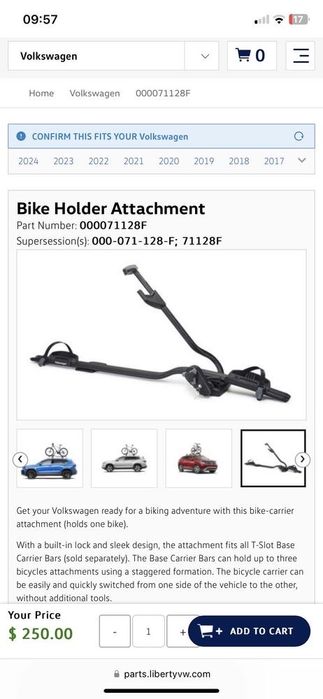 Suporte bicleta thule 598 preto volkswagen novo