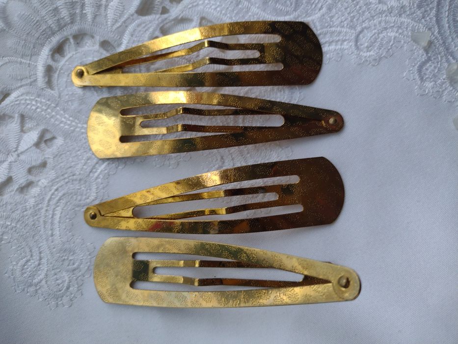 spinki do włosów długie 9cm kolor złoty