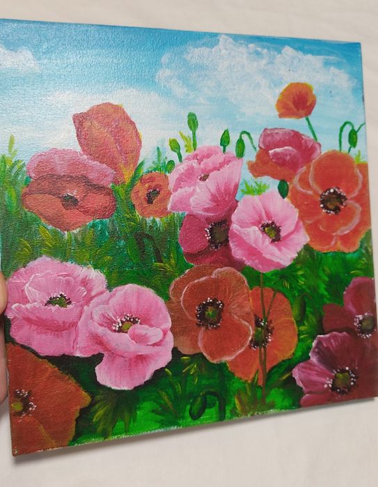 Картина маки яркая