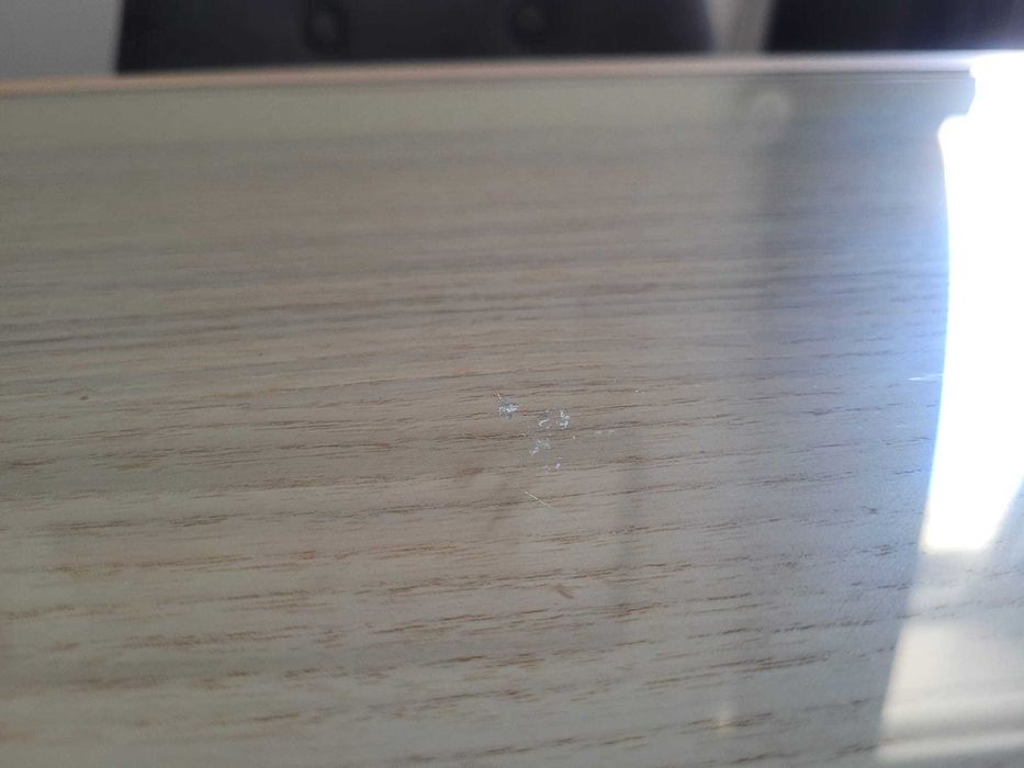 Tampo de vidro temperado 140x80cm, 1cm espessura, boleado