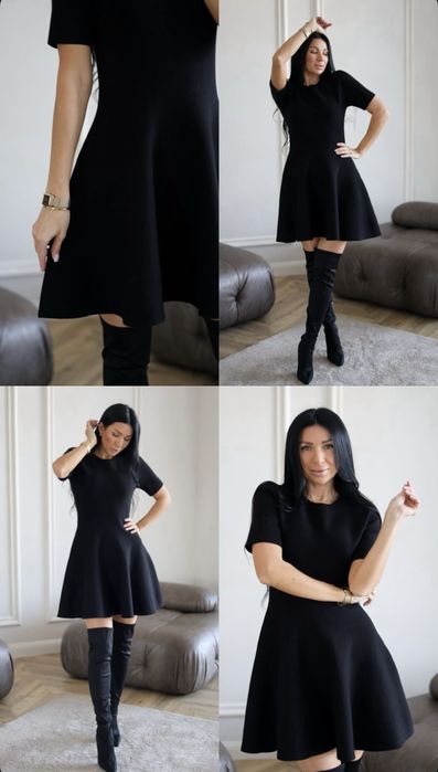 Сукня чорна трикотажна