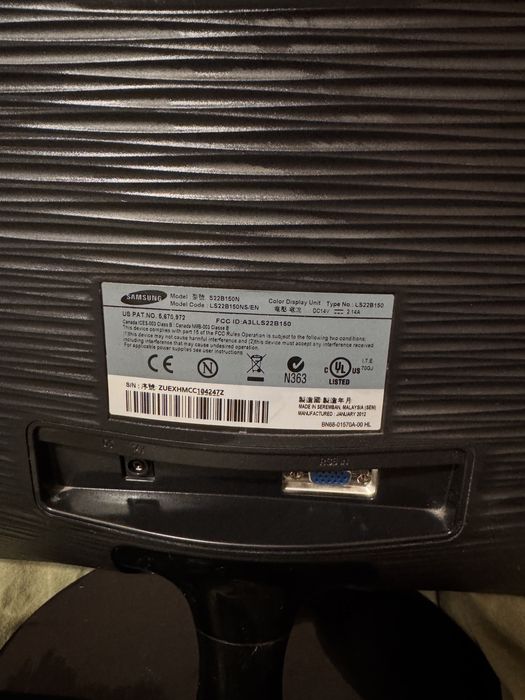 Monitor Samsung SyncMaster S22B150 22” Full HD + kable