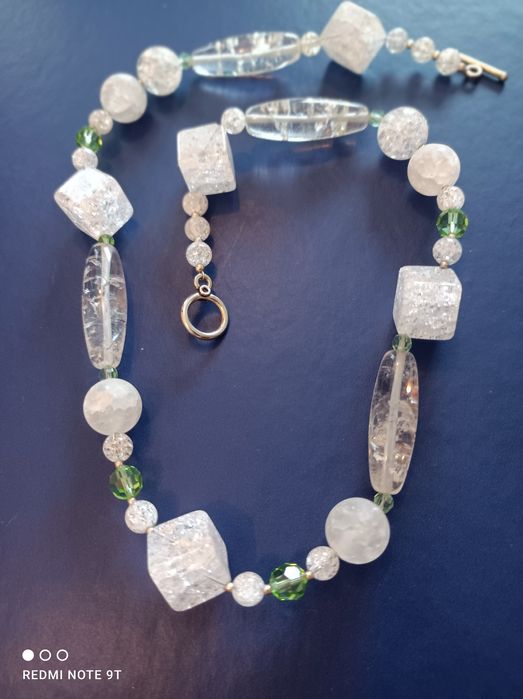 Naszyjnik z kamienia kryształ lodowy