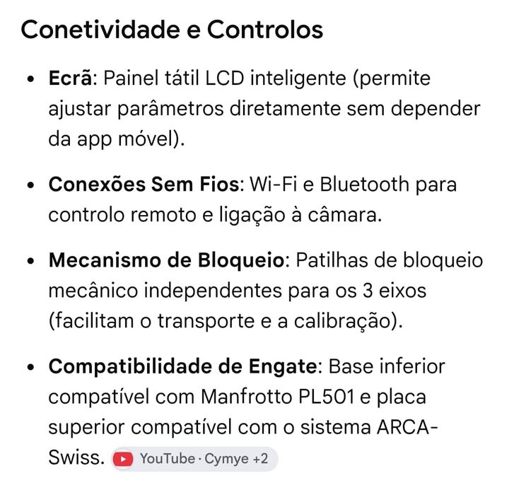 Gimball Feiyutech AK4500 em ótimo estado