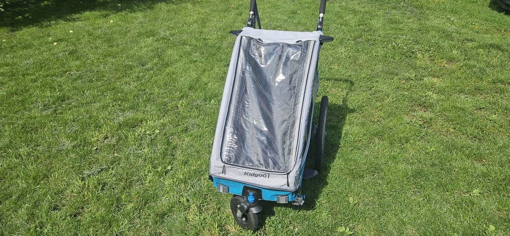 Qeridoo Kidgoo 1 przyczepka rowerowa + oś thru-axle 12m